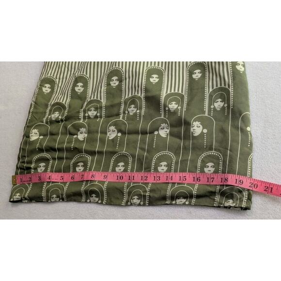 Paul & Joe Womens Silk Halter Neck A Line Mini Dress Green Striped Size EUR 36 - Picture 9 of 12